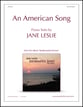 An American Song piano sheet music cover